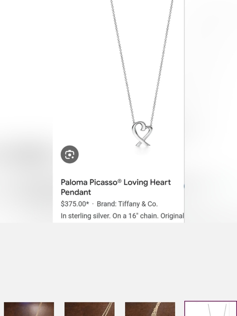 Tiffany & Co. Sterling Silver Heart Pendant Necklace - Silver